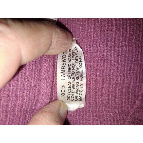 Carnival Women’s XL Pink Lambswool Cardigan Sweater Cottagecore  Floral - Picture 6 of 7